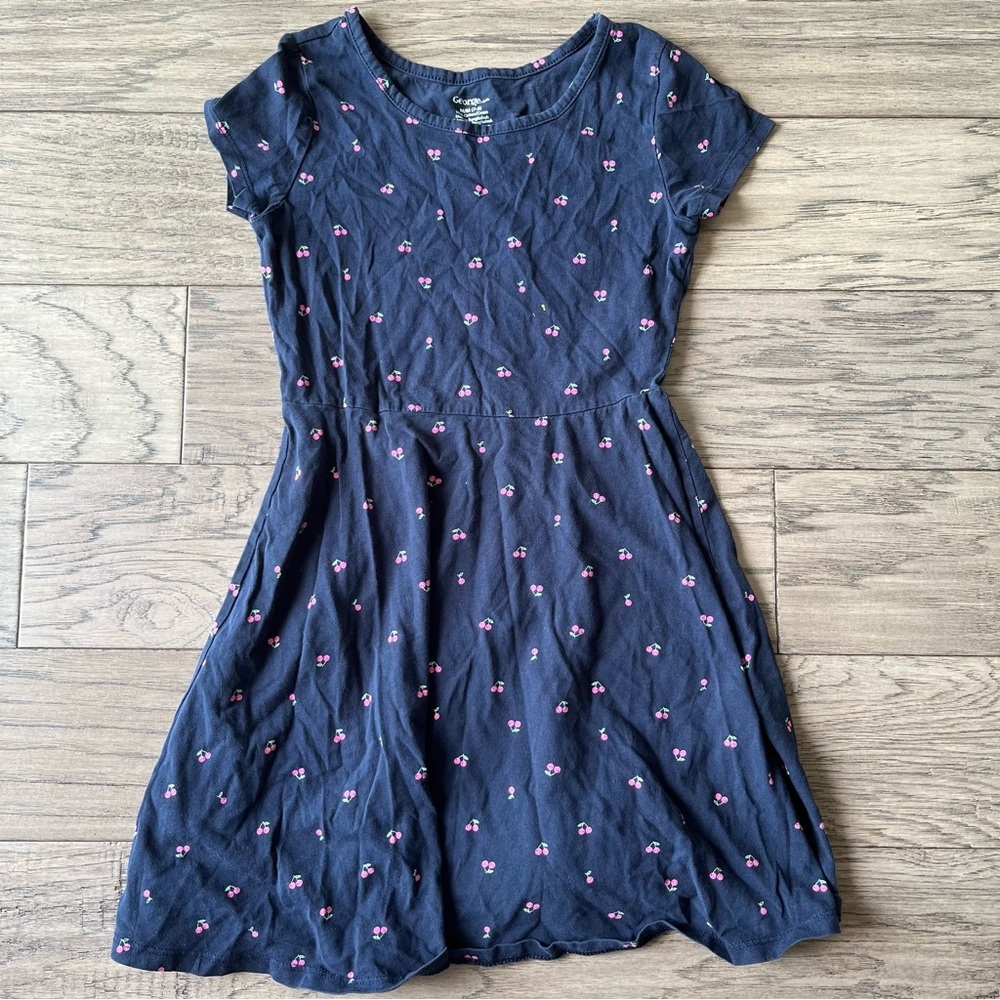 George cherry dress girls size M 7/8